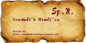 Szedmák Mimóza névjegykártya