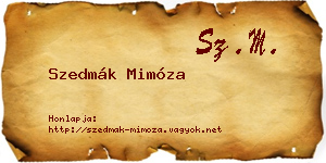 Szedmák Mimóza névjegykártya